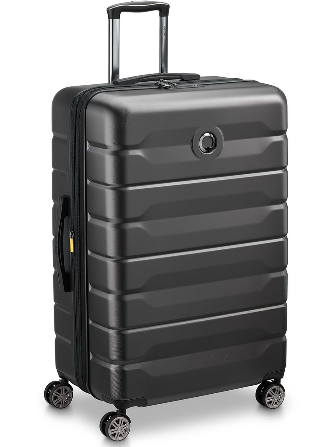 Delsey Maleta de Viaje Rígida AIR ARMOUR, 78 cm, Expandible, Color Negro