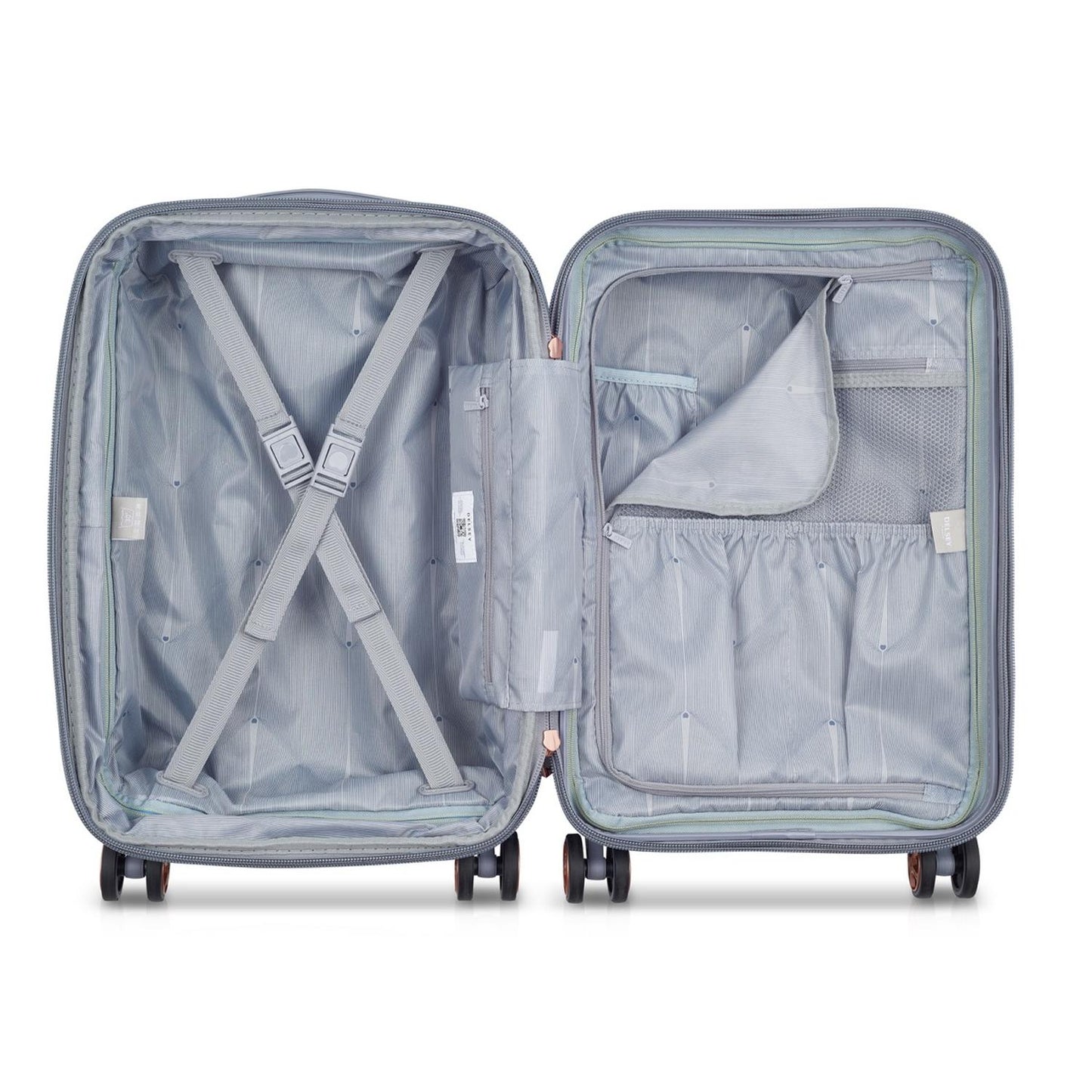 Delsey Maleta De Viaje Rígida de Cabina SHADOW 5.0, 55 cm, Color Plata