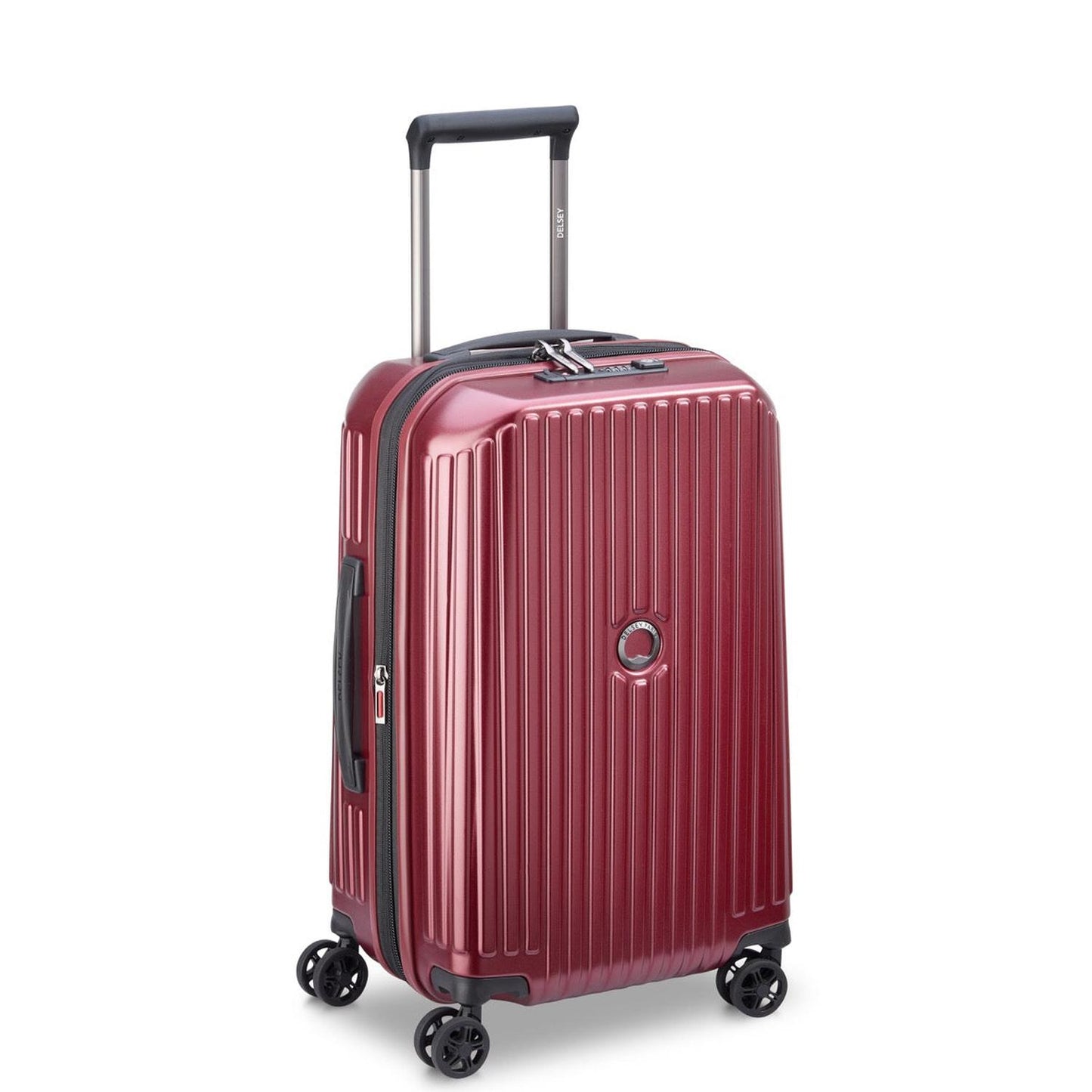 Delsey Maleta de Viaje de Cabina SECURITIME ZIP, 55cm, Expandible, Color Rojo