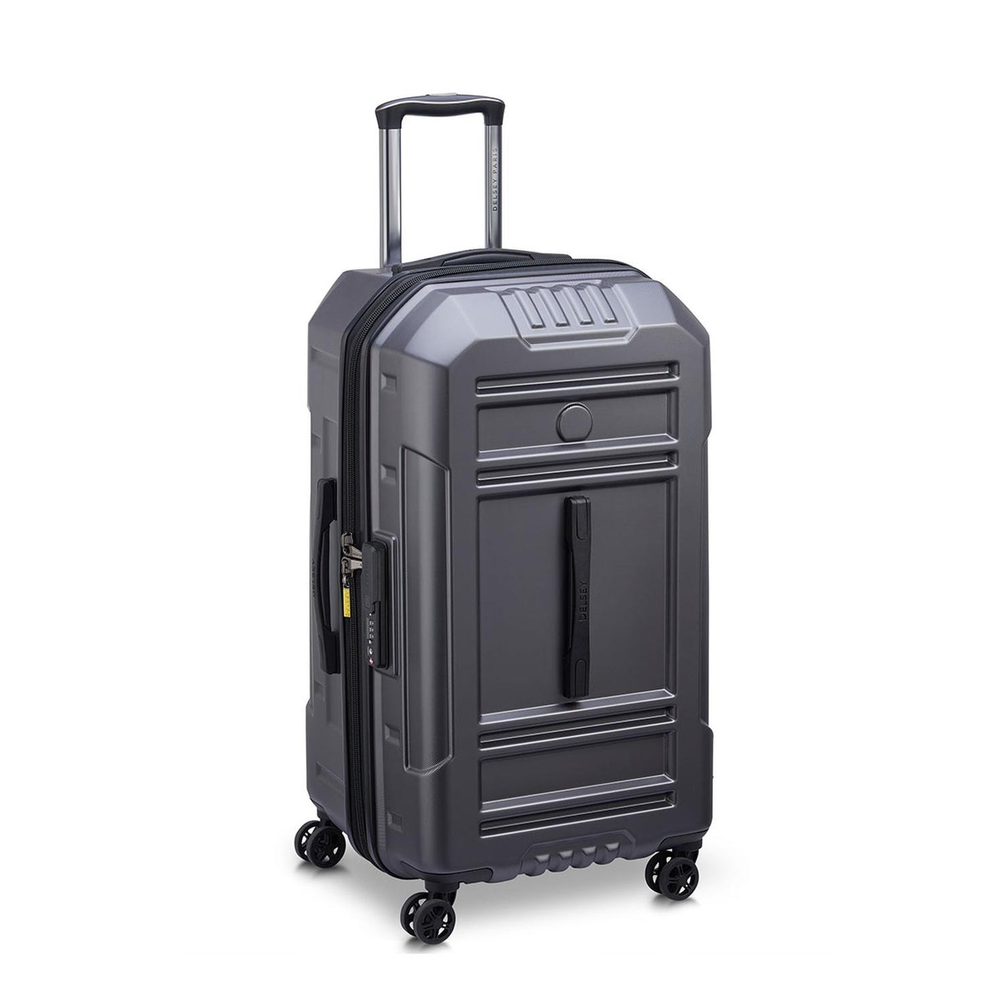 Delsey Maleta de Viaje Rígida tipo Trunk REMPART, 73cm, Color Antracita Granulado