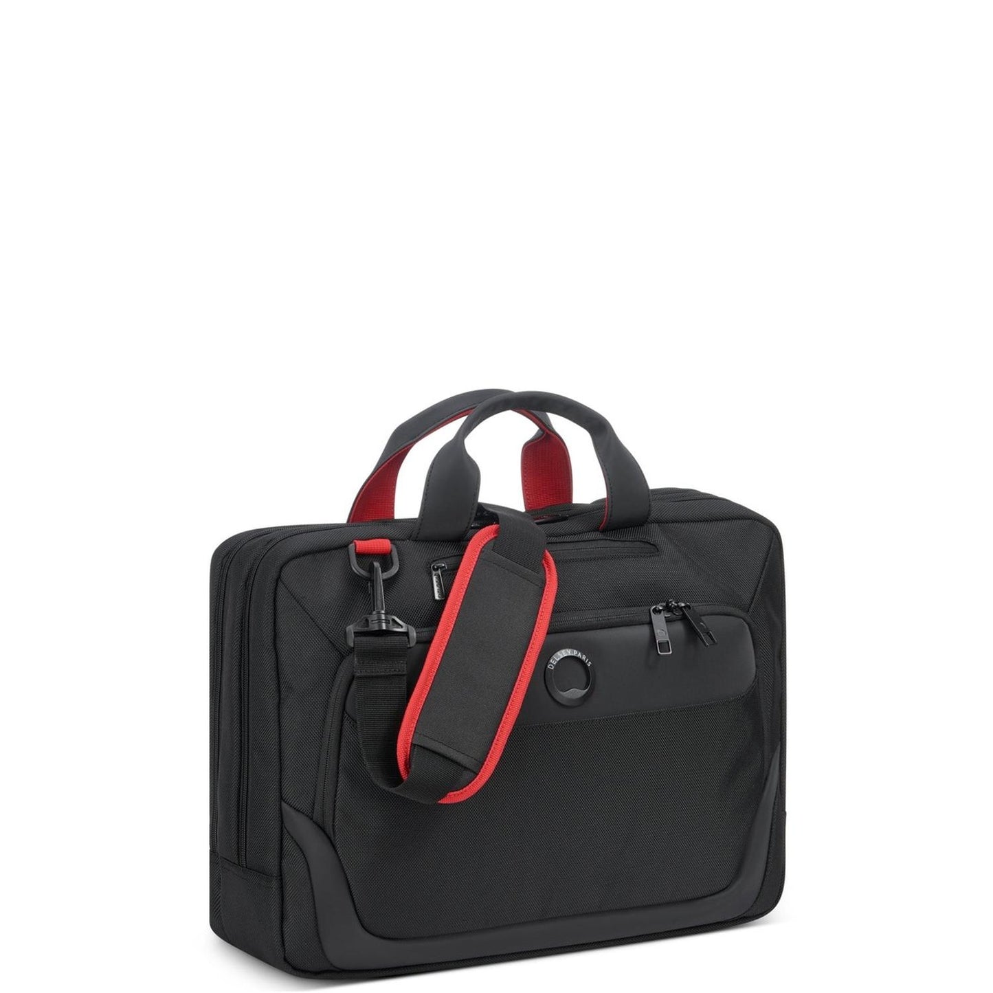 Delsey Maletín PARVIS PLUS para PC 15.6'' con Doble Divisor, Color Negro