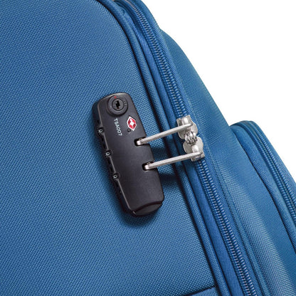 Delsey Maleta De Viaje de Tela de Cabina ORBA 55 cm con TSA, Color Azul