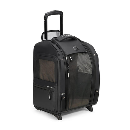 Delsey Bolsa Porta Mascotas con Ruedas Raspail carga 15 Kg, Color Negro